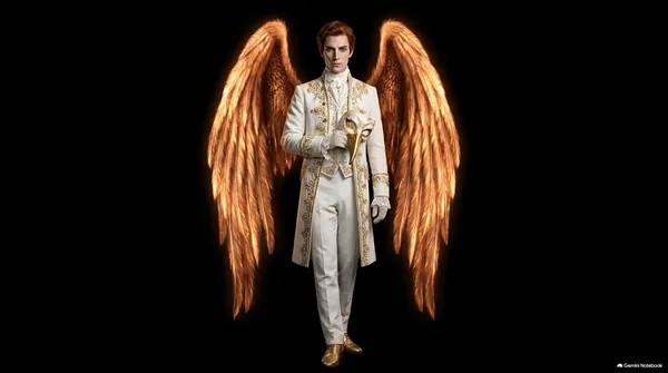 An erebim lord with great wings, richly dressed